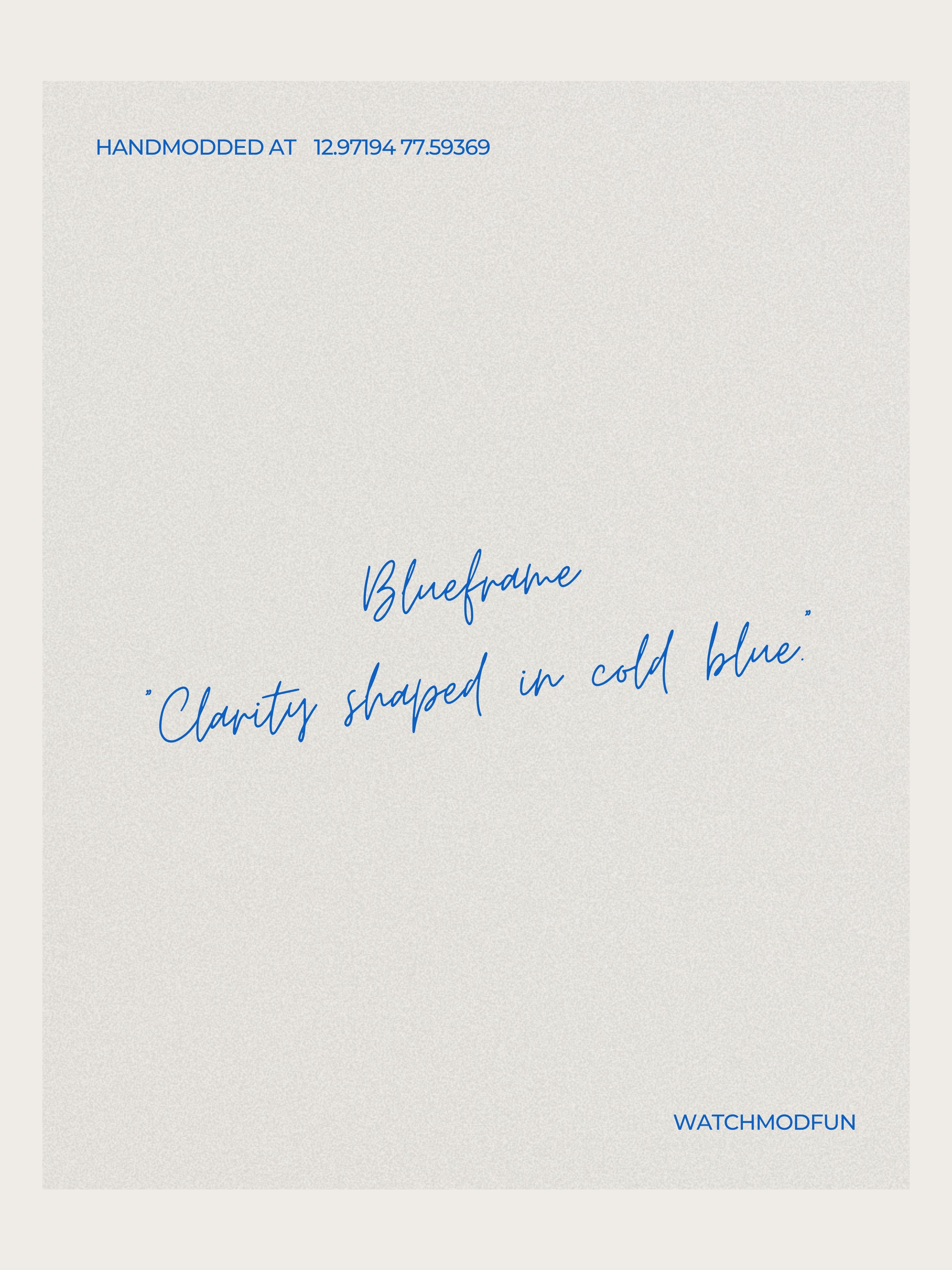 The Cult Classic - Blueframe