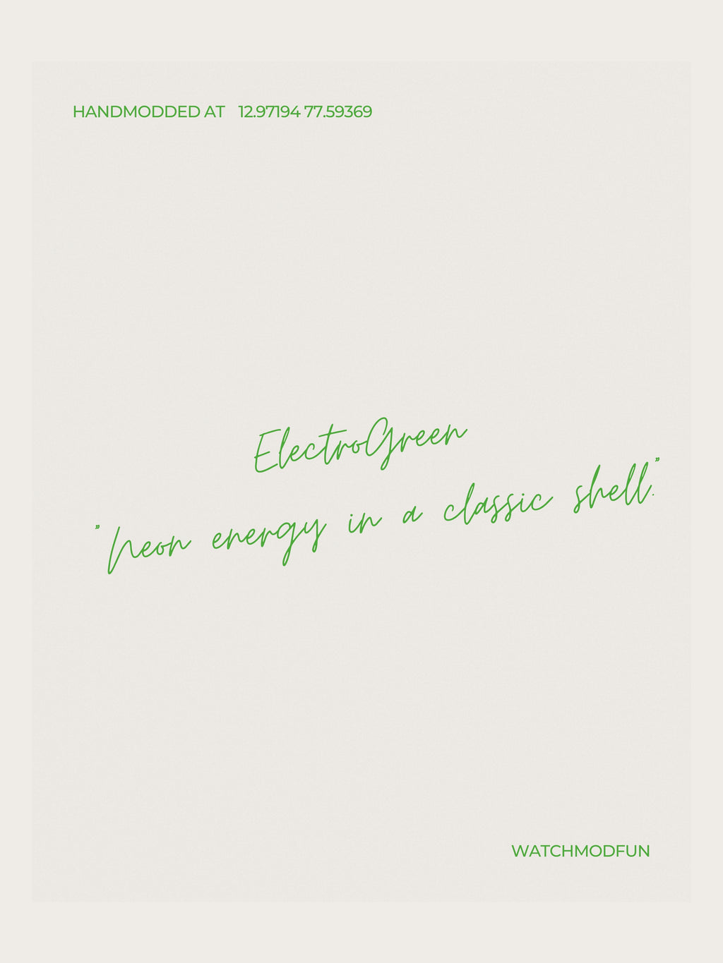 Cult Classic - Electrogreen