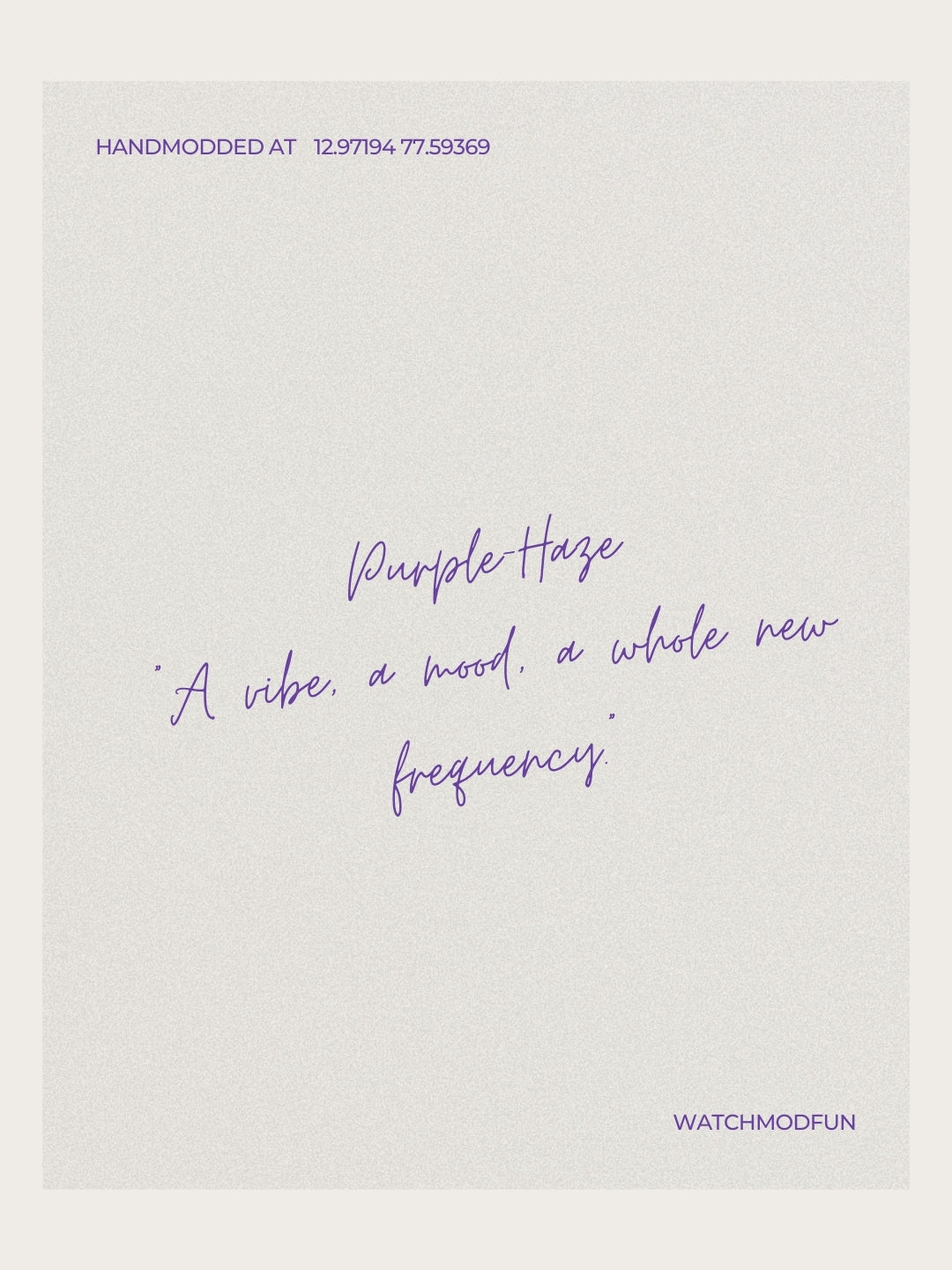 The Cult Classic - Purple haze